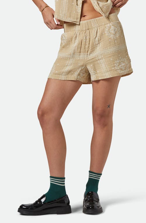 Brixton Wandering Print Cotton Shorts In Multi