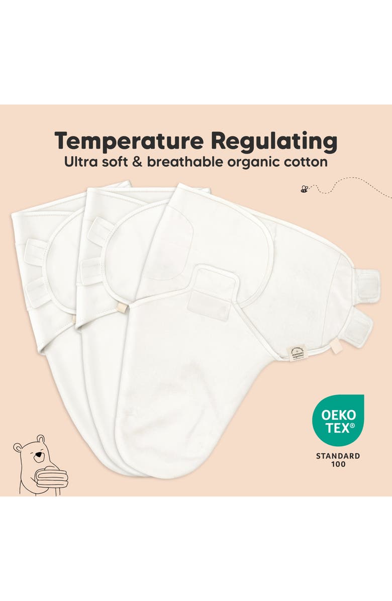 KeaBabies 3-Pack Soothe Swaddle Wraps, Alternate, color, Cloud