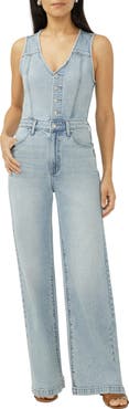 Silver Jeans Co. Wide Leg Denim Jumpsuit