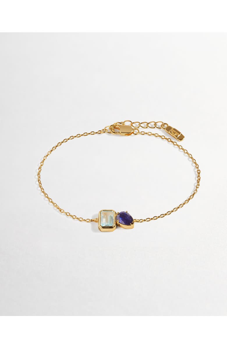 Edge of Ember Toi Et Moi Blue Gemstone Bracelet, Main, color, Blue Gemstone