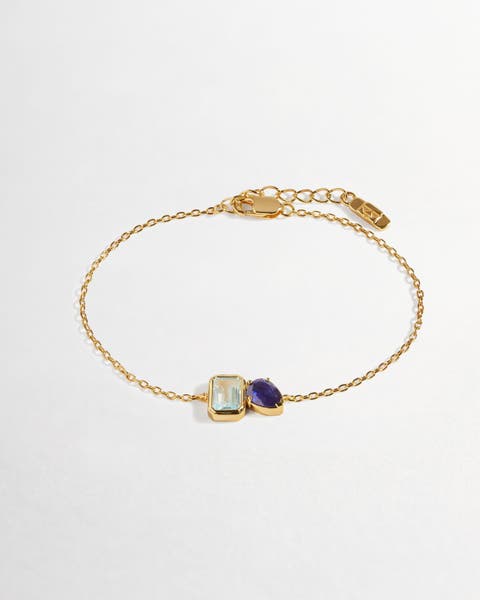 Toi Et Moi Blue Gemstone Bracelet