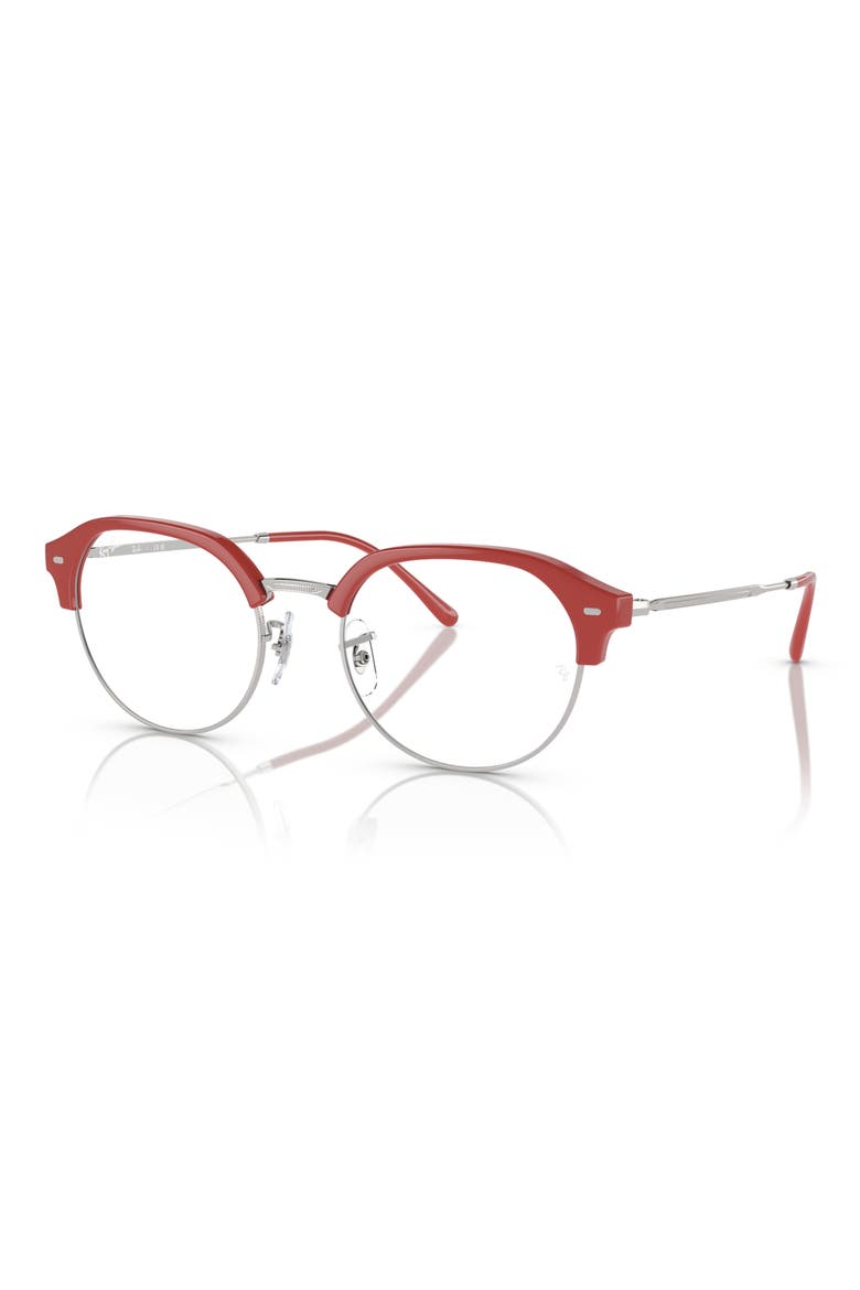 0RX7229 53mm Irregular Optical Glasses, Alternate, color, SILVER