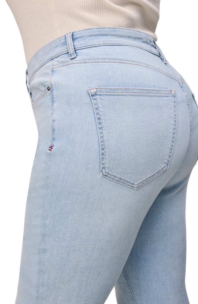 WARP+WEFT PSP Raw Hem High Waist Crop Bootcut Jeans, Alternate, color, 