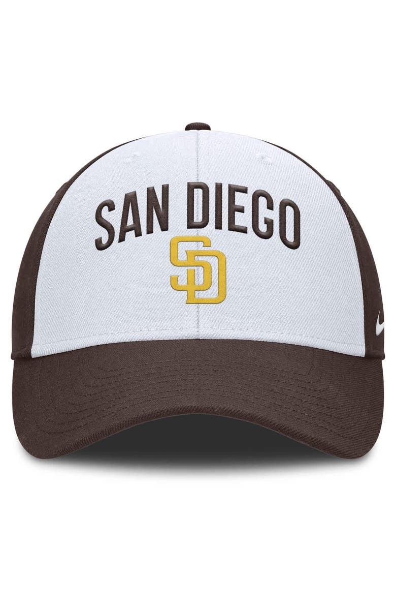 Nike Men's Nike White/Brown San Diego Padres Club Performance Adjustable Hat, Alternate, color, White