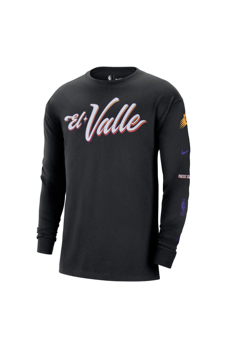 Nike Men's Nike Black Phoenix Suns 2023/24 City Edition Max90 Expressive Long Sleeve T-Shirt, Alternate, color,