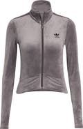 adidas Essential Velour Fitted Track Jacket