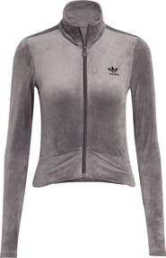 adidas Essential Velour Fitted Track Jacket
