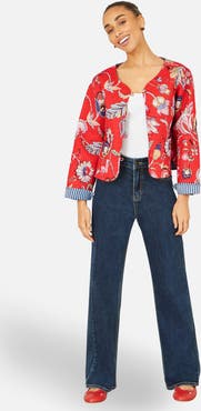 Yumi Boho Cotton Reversible Quilted Jacket