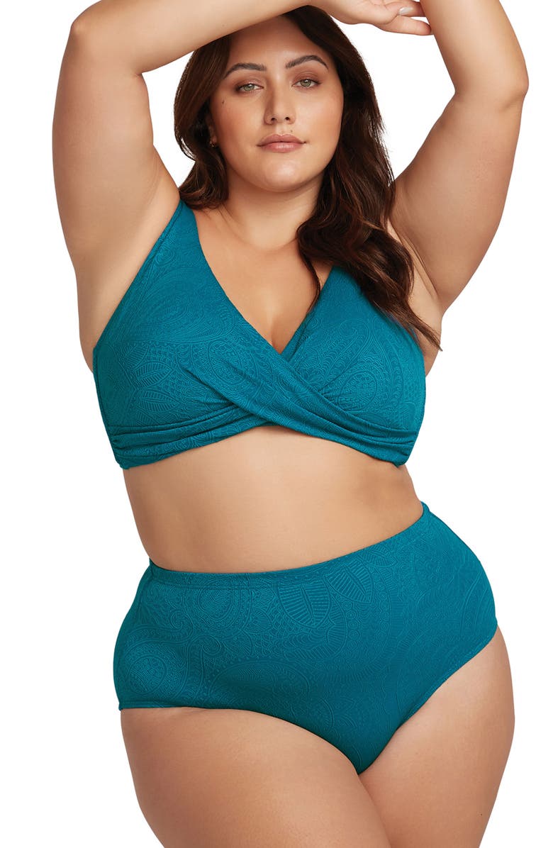 Artesands La Traviata Delacroix Cross Front D-Cup & Up Bikini Top, Alternate, color,