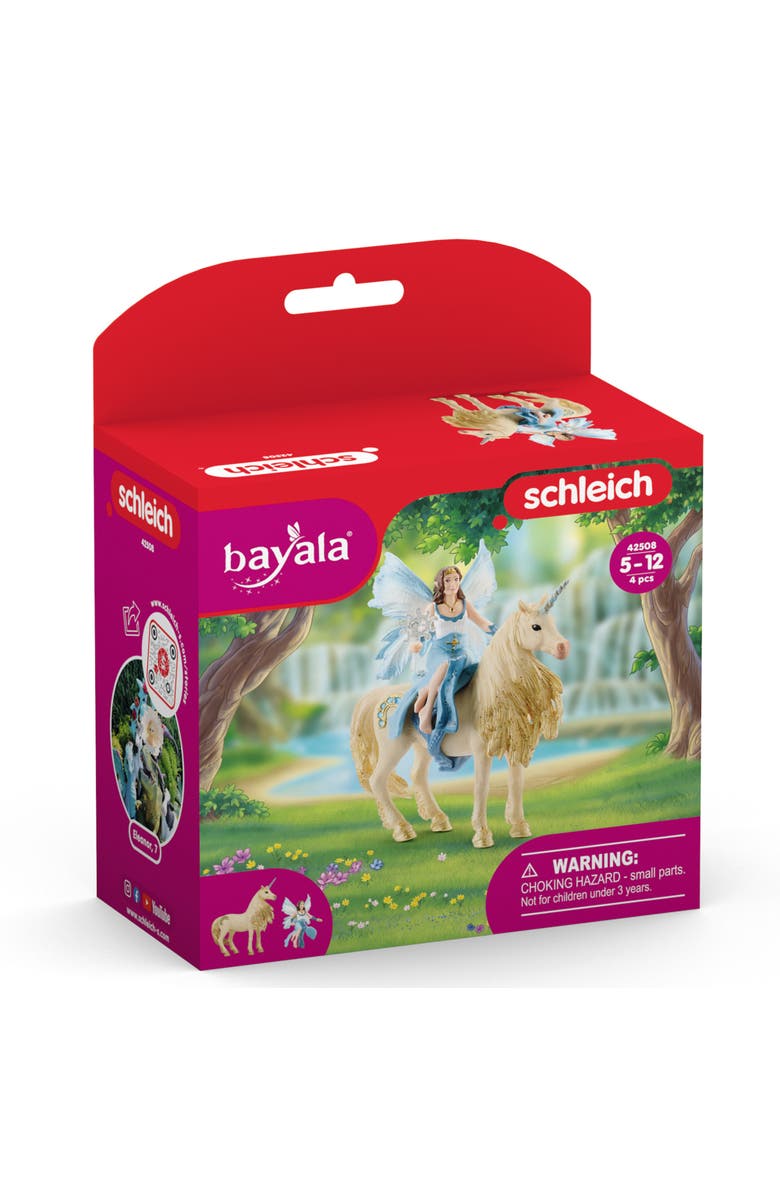 Schleich Bayala Eyela Ride On Golden Unicorn, 3 Piece Collectible Toy, Kids, Alternate, color, Multicolored