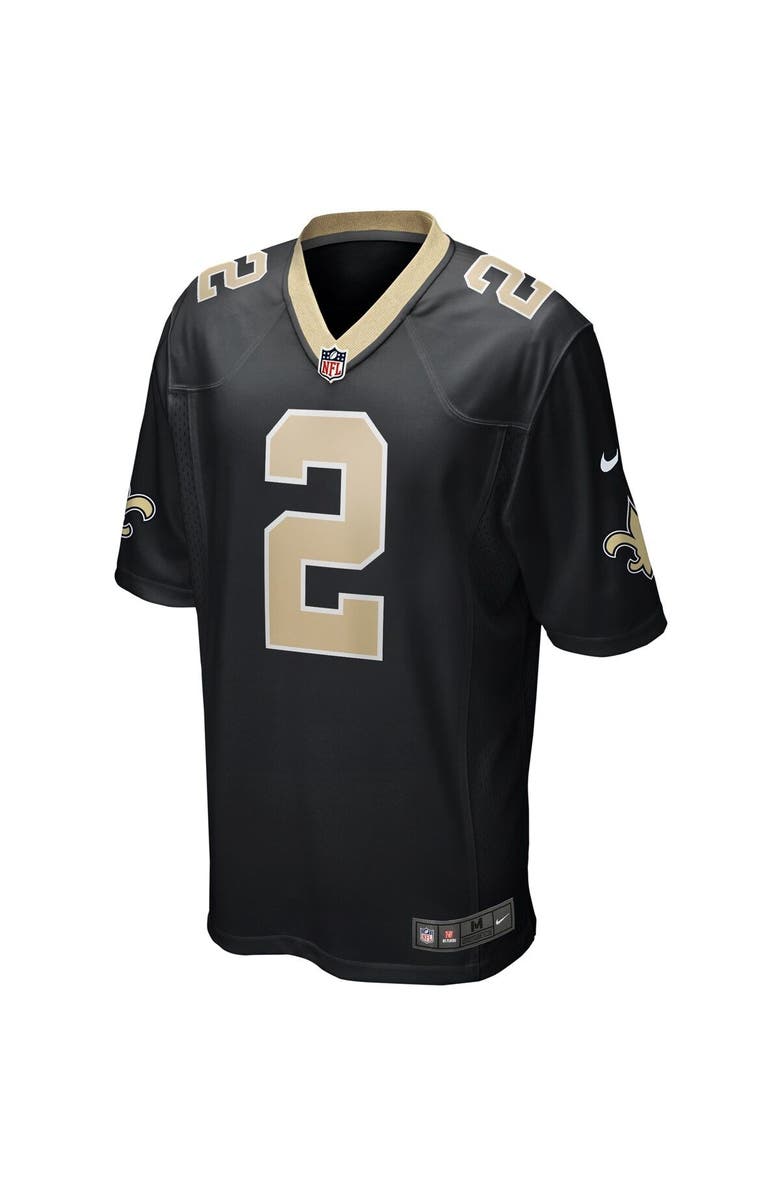 Nike Men's Nike Jameis Winston Black New Orleans Saints Game Jersey, Alternate, color,
