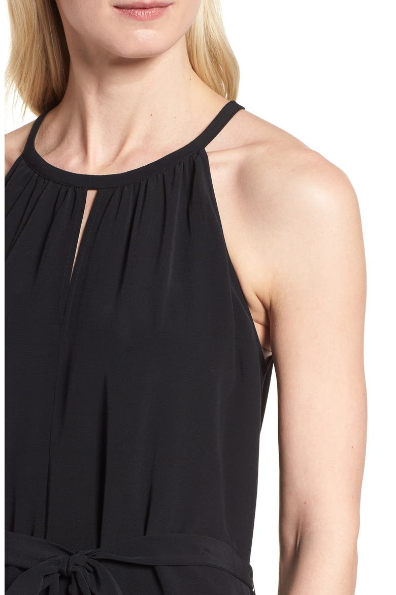 Tencel® Lyocell Blend Midi Dress, Alternate, color, BLACK