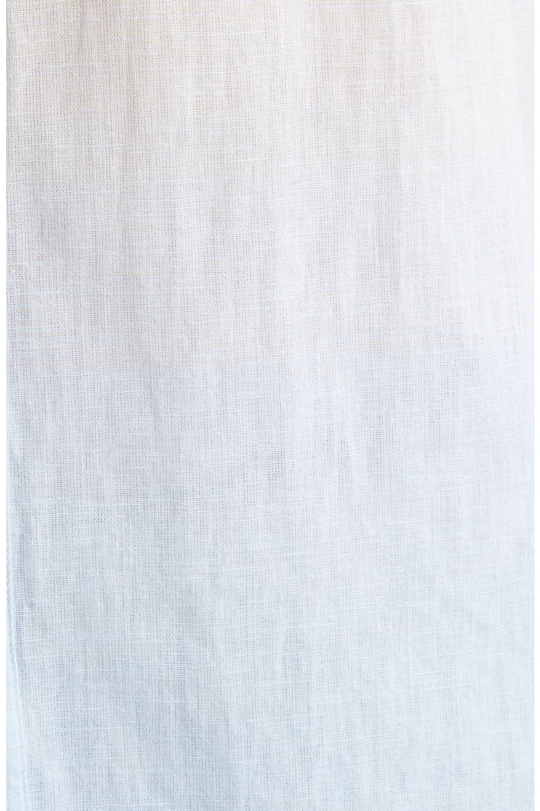 Ombré Linen & Cotton Button-Up Shirt, Alternate, color, TAN/BLUE