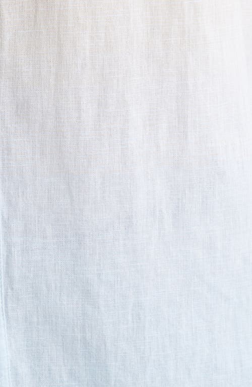 Johnston & Murphy Ombré Linen & Cotton Button-up Shirt In Tan/blue