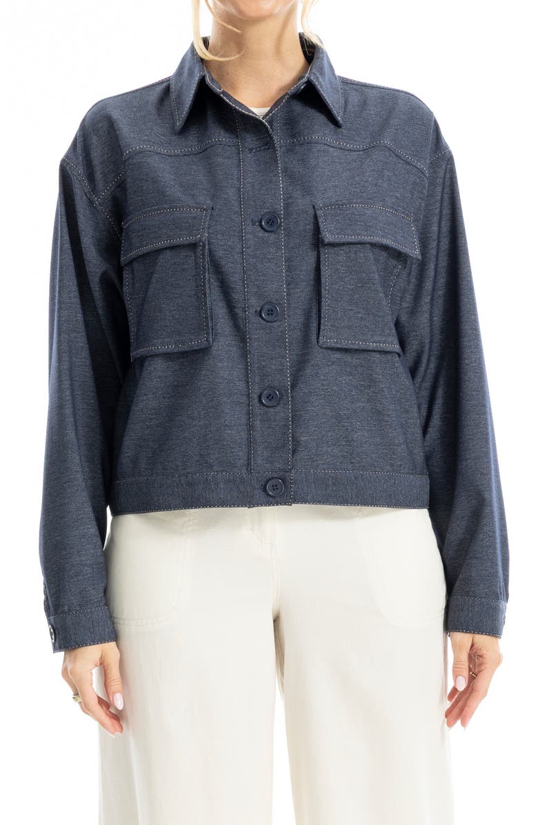 MAX STUDIO Knit Jacket, Main, color, Indigo