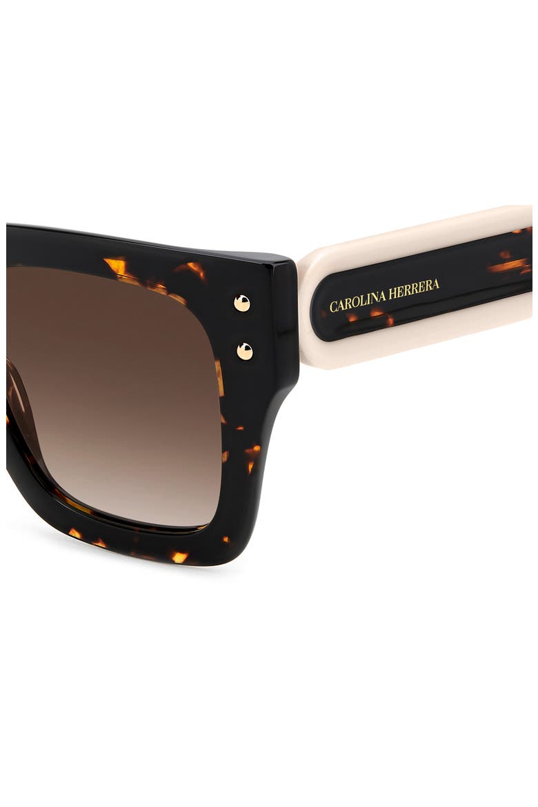 51mm Gradient Square Sunglasses, Alternate, color, HAVANA/ BROWN SF