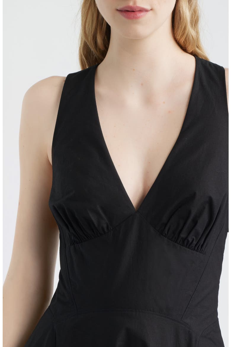 Rosetta Cotton Midi Dress, Alternate, color, BLACK