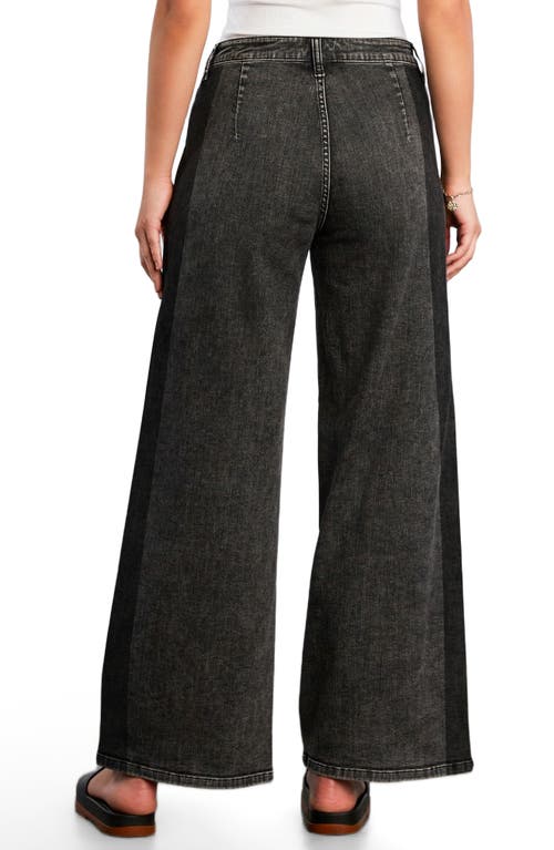 Wash Lab Denim Relaxed Wide Leg Jeans In Black