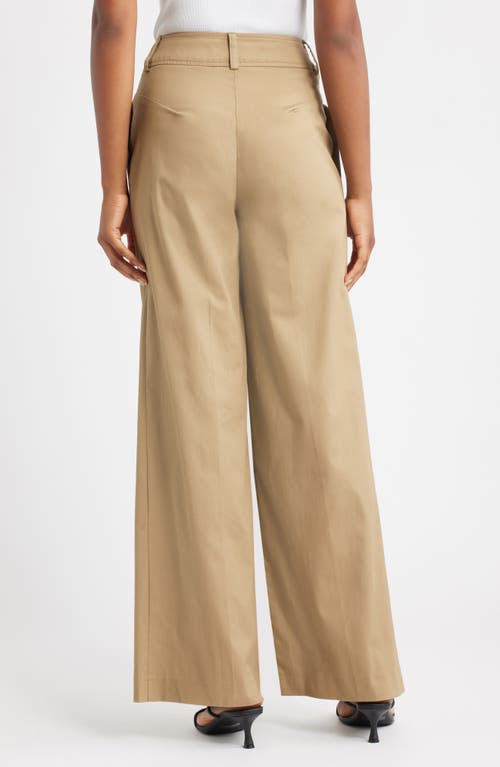 Topshop Stretch Cotton Chinos In Sand