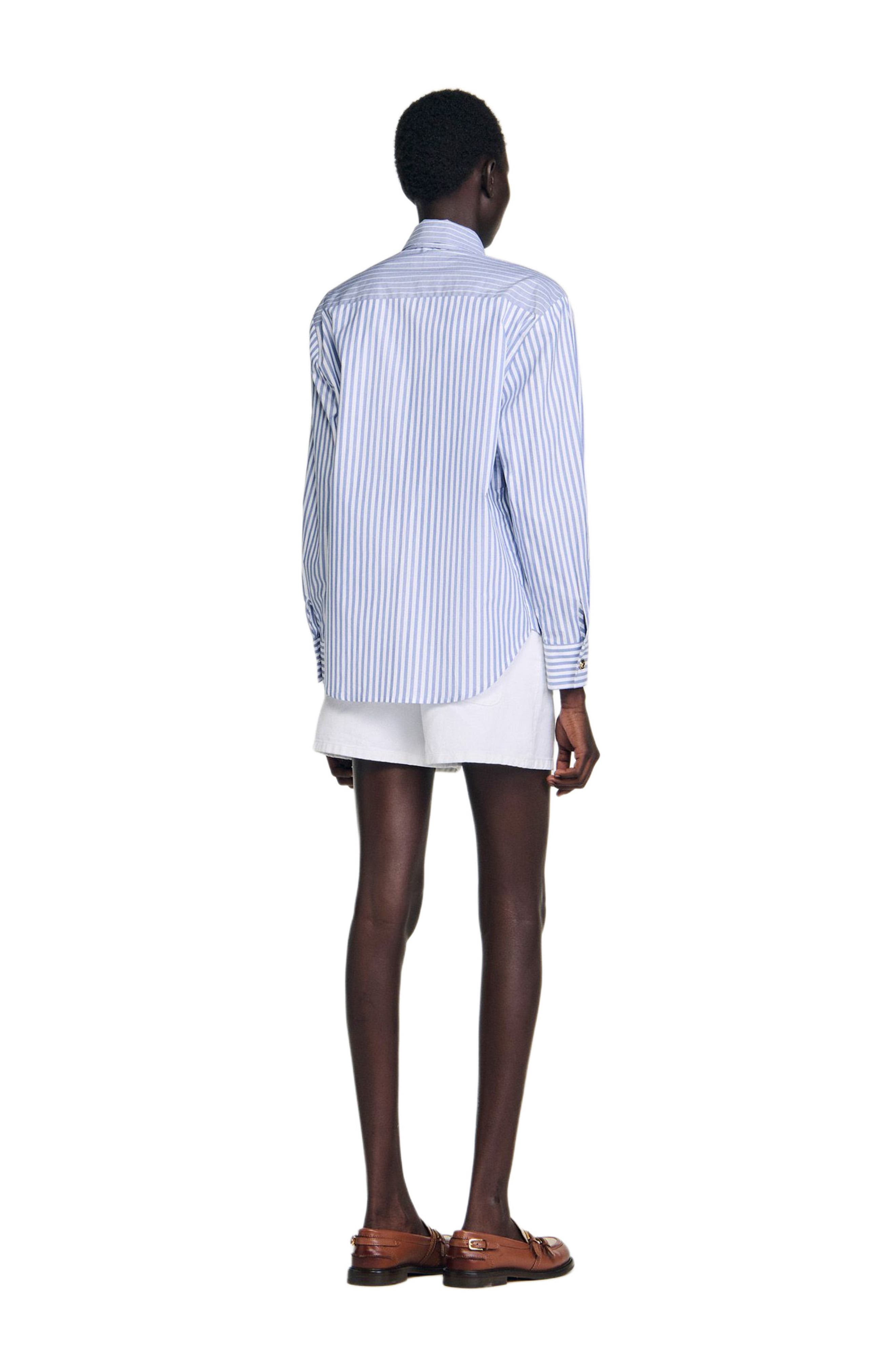 Striped shirt with removable tie - image 2