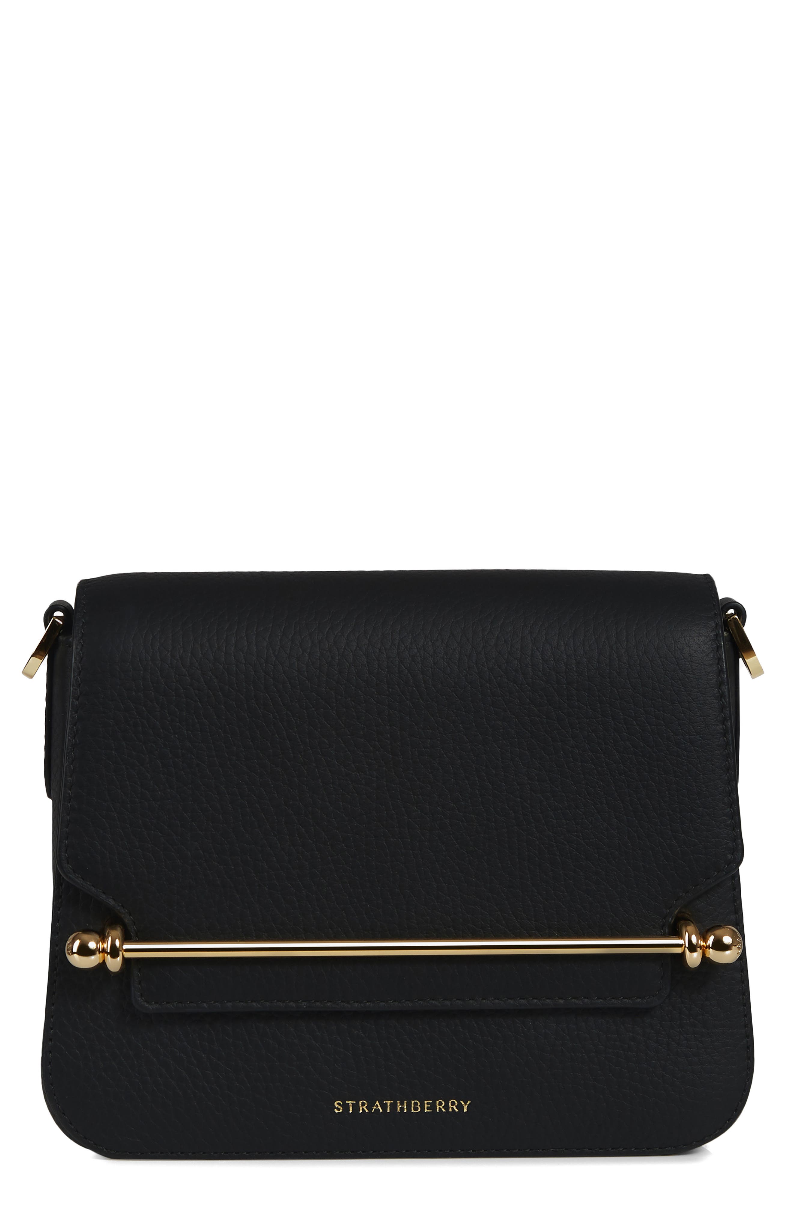 Strathberry Ace Mini Leather Crossbody Bag, Main, color, 