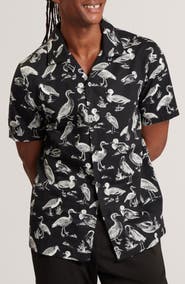 Ted Baker Yamal Duck Print Camp Shirt