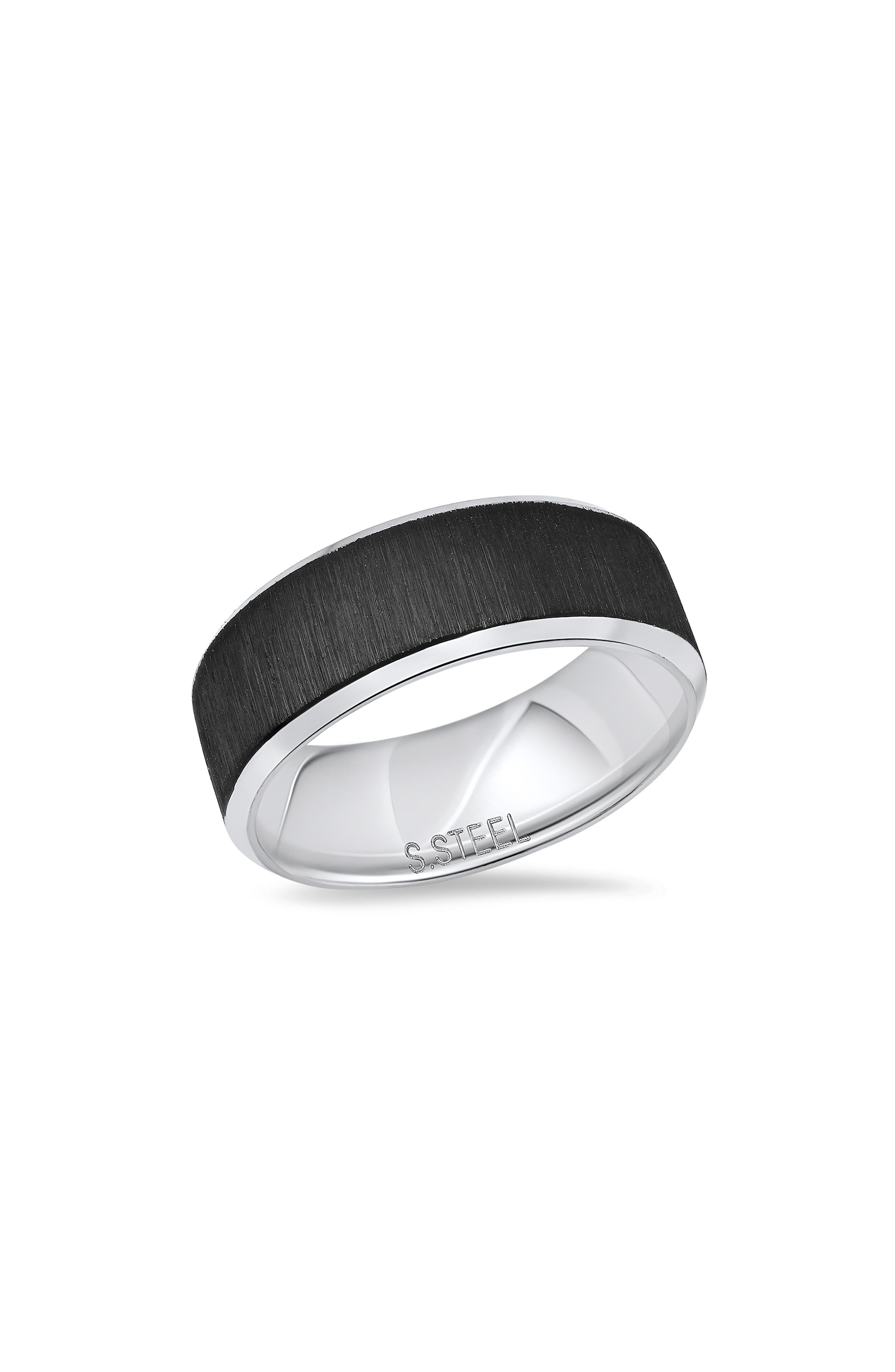 Two-Tone Brushed Wide Band Ring