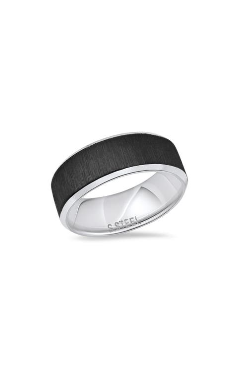 Two-Tone Brushed Wide Band Ring
