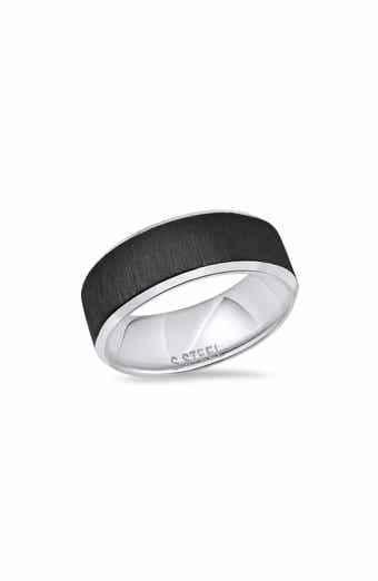 Two-Tone Brushed Wide Band Ring