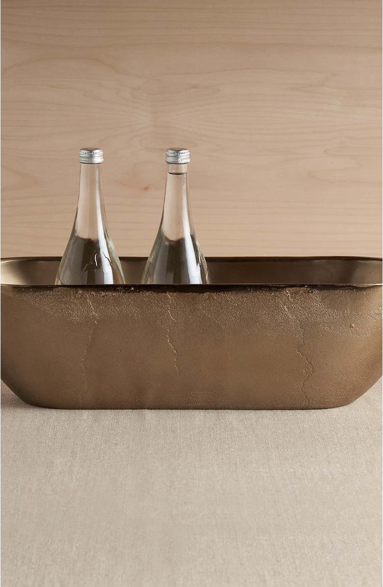 The Collective Home Stinson Antique Brass Trough, Main, color, Gold