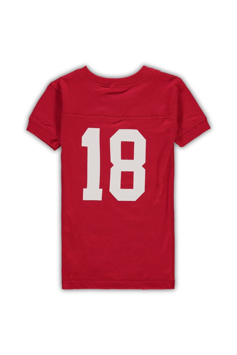 Preschool Wes & Willy Crimson Alabama Crimson Tide Football Player V-Neck T-Shirt and Pants Sleep Set, Alternate, color, Crimson