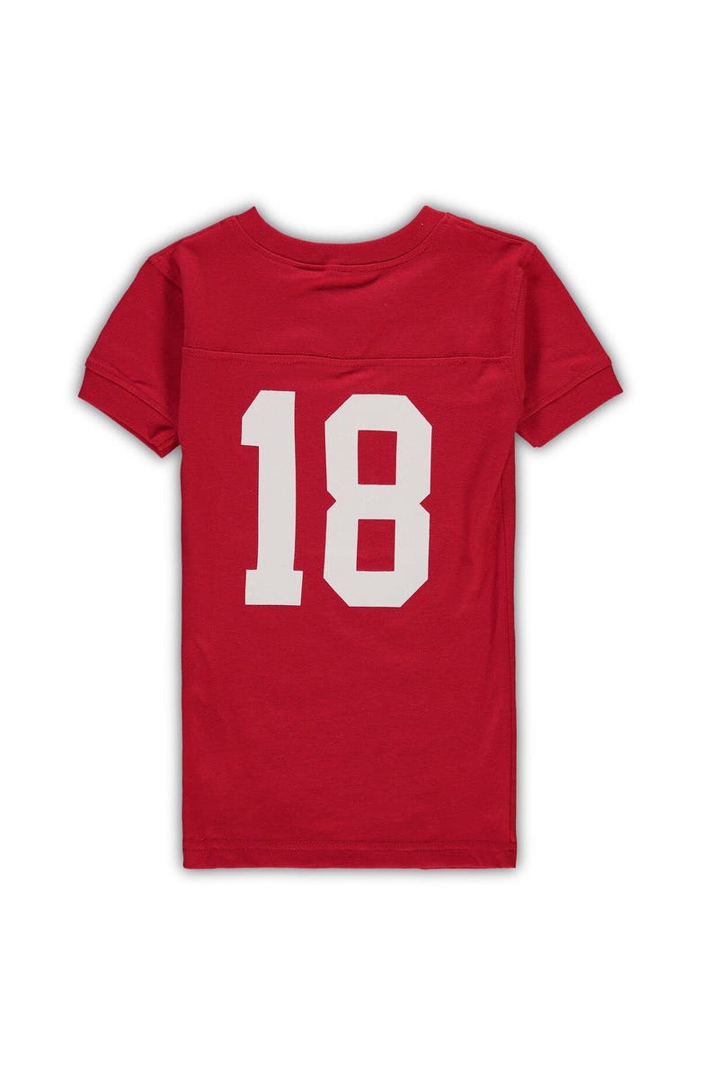 Wes & Willy Preschool Wes & Willy Crimson Alabama Crimson Tide Football Player V-Neck T-Shirt and Pants Sleep Set, Alternate, color, 