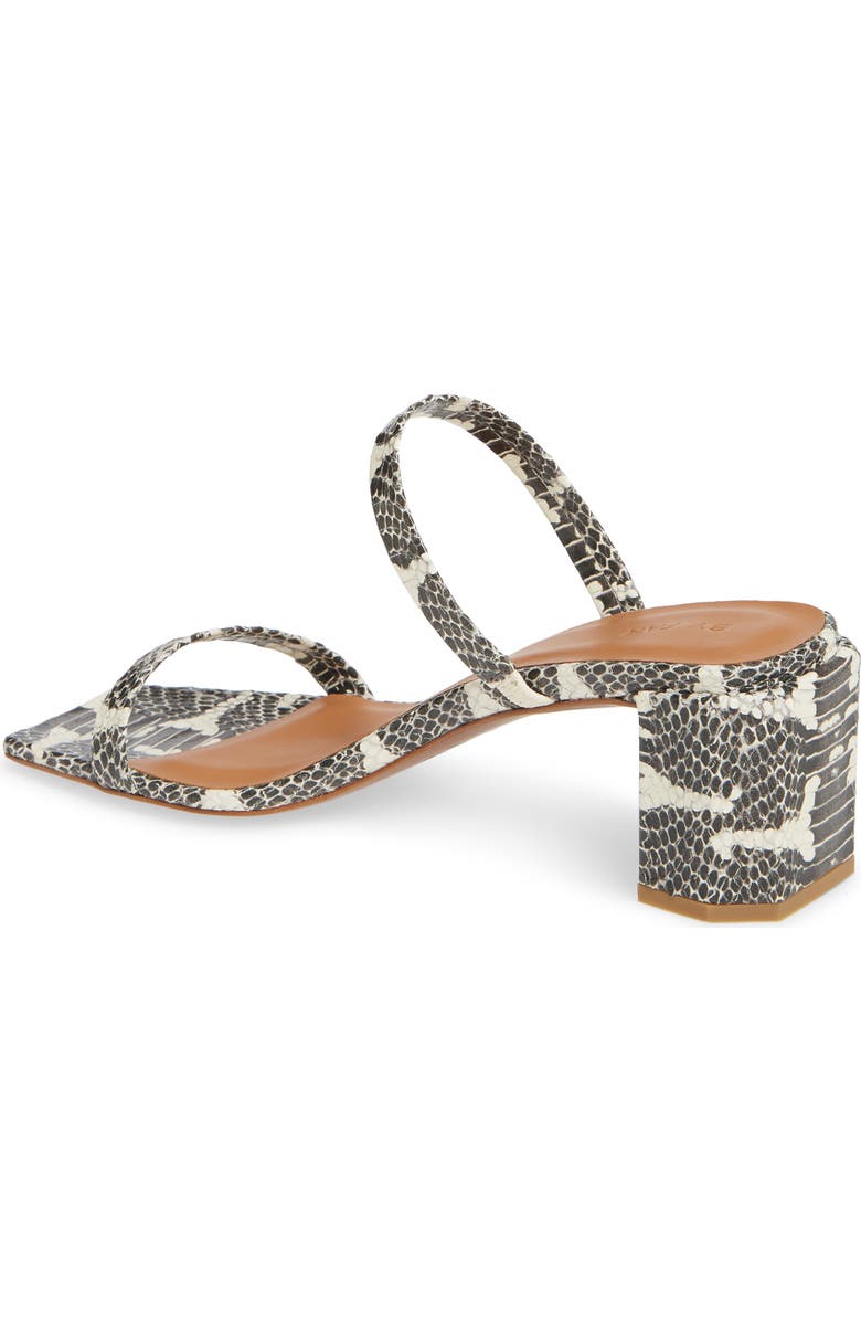 By Far Tanya Snake Embossed Strappy Square Toe Sandal, Alternate, color,