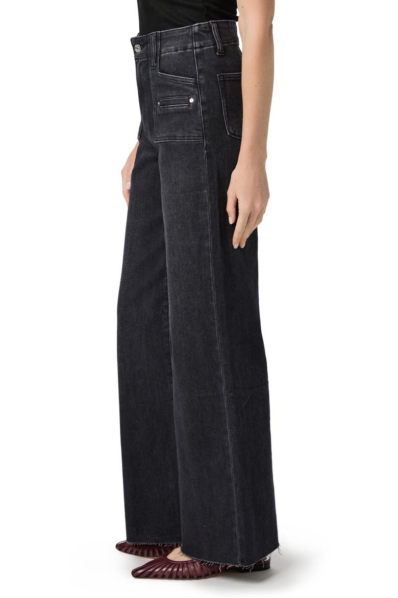 Anessa Welt Pocket High Waist Wide Leg Jeans, Alternate, color, SPACE BLACK