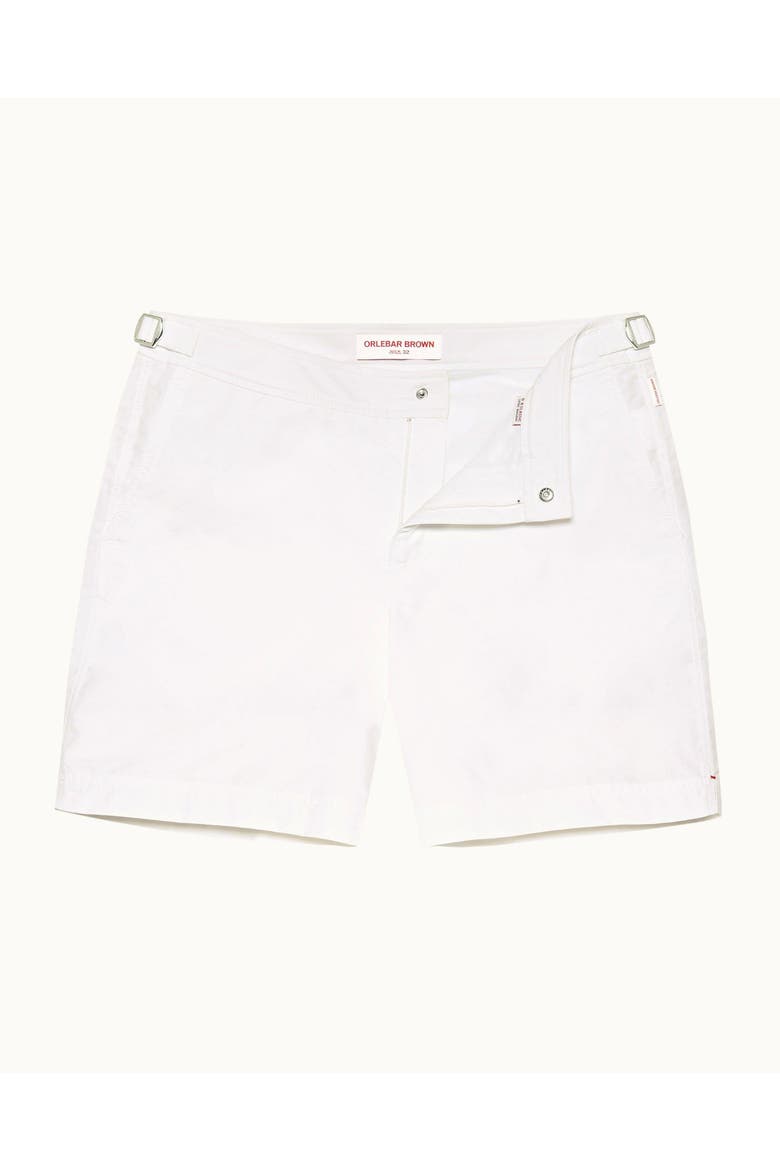 Bulldog Mid-Length Swim Shorts, Alternate, color, White