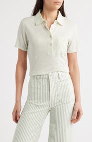 FRAME The Caddy Stretch Linen Polo