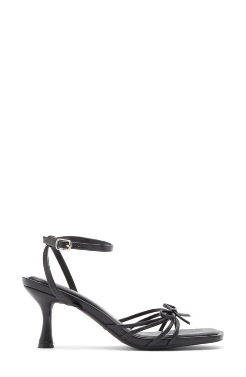 Top Guy Shoes Vero Bow Sandal In Black Pu