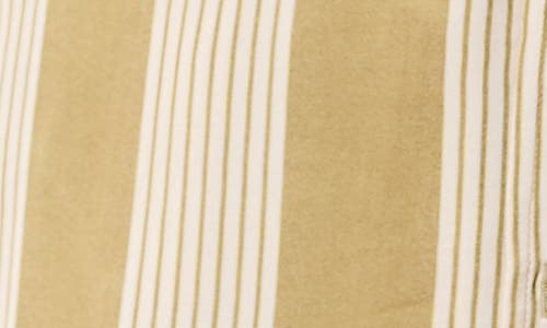 Deluc Milo Stripe Satin Shirt In Khaki With Ecru Stripes