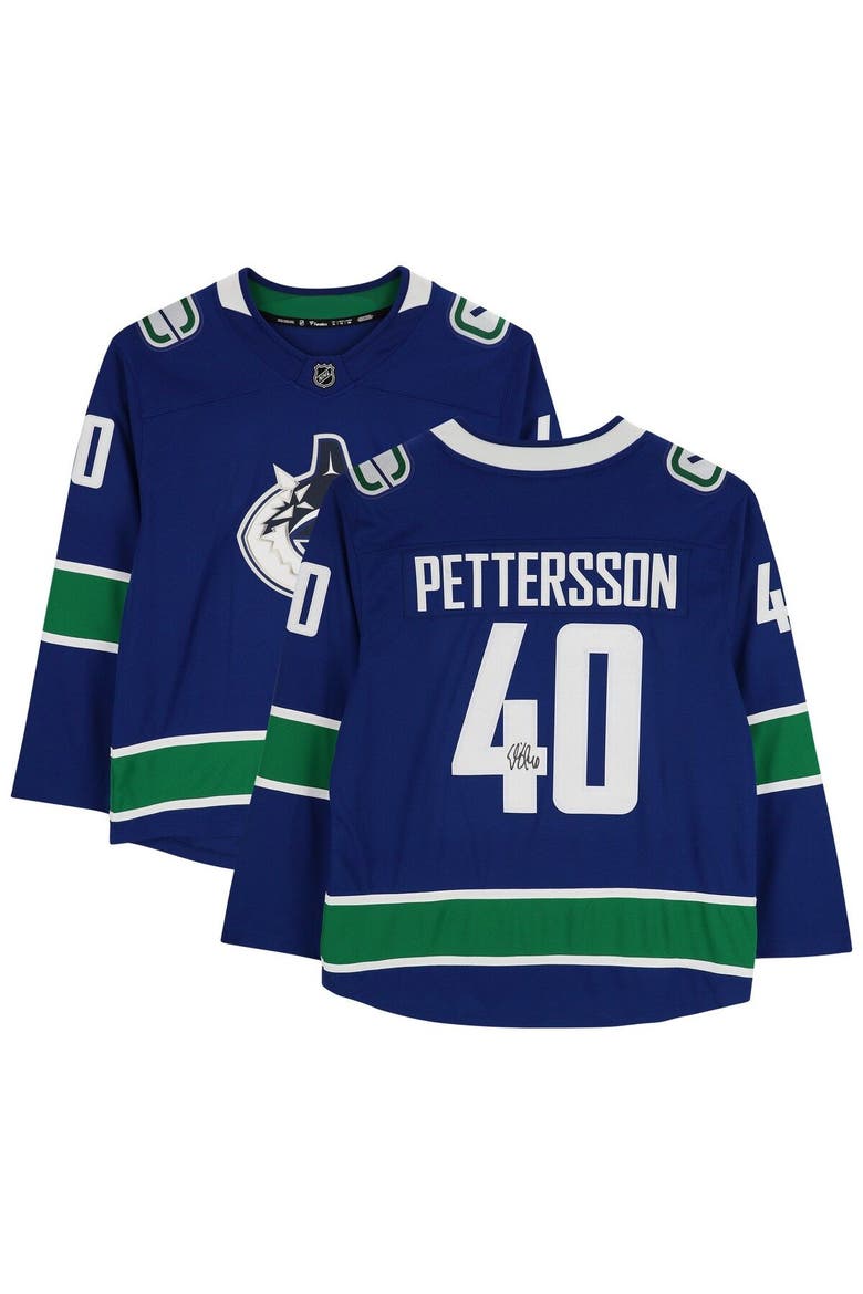 Elias Pettersson Vancouver Canucks Autographed Blue Fanatics Breakaway Jersey, Main, color, Blue