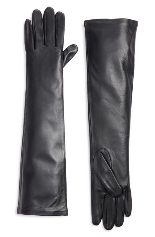 High Heel Jungle Florence Leather Opera Gloves In Black