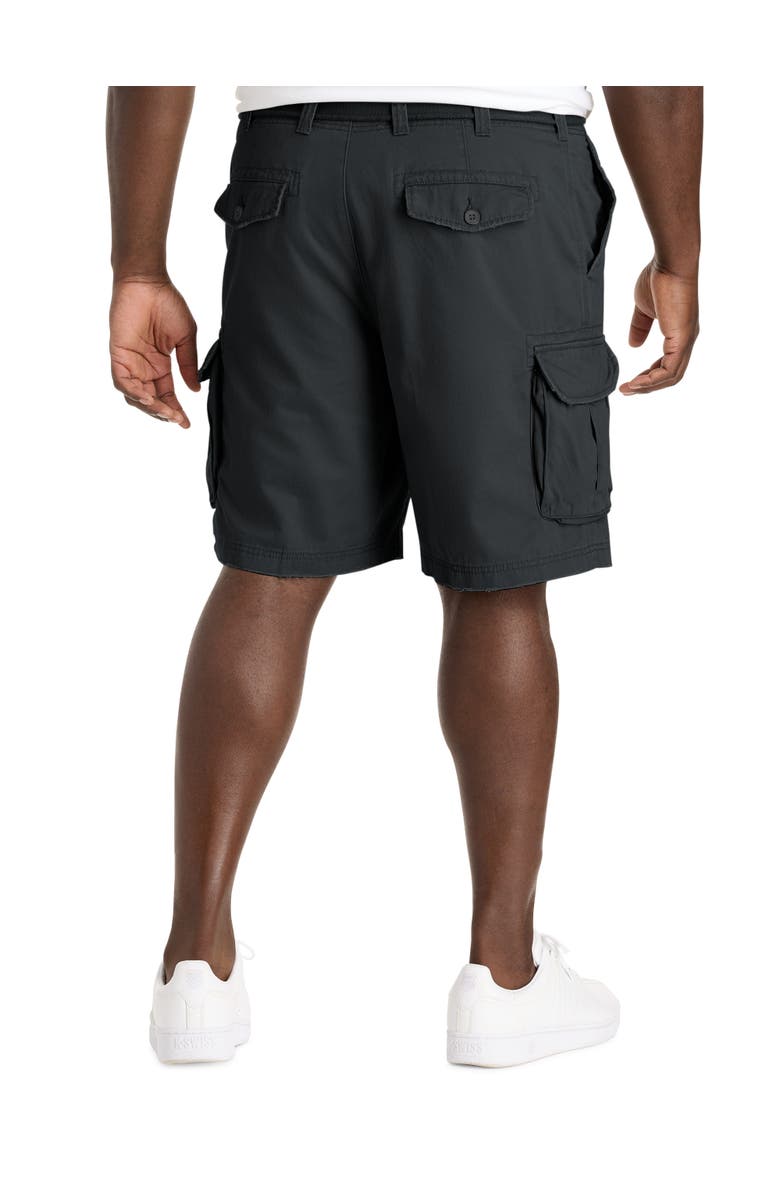 True Nation by DXL Big & Tall Belted Cargo Shorts, Alternate, color, Black