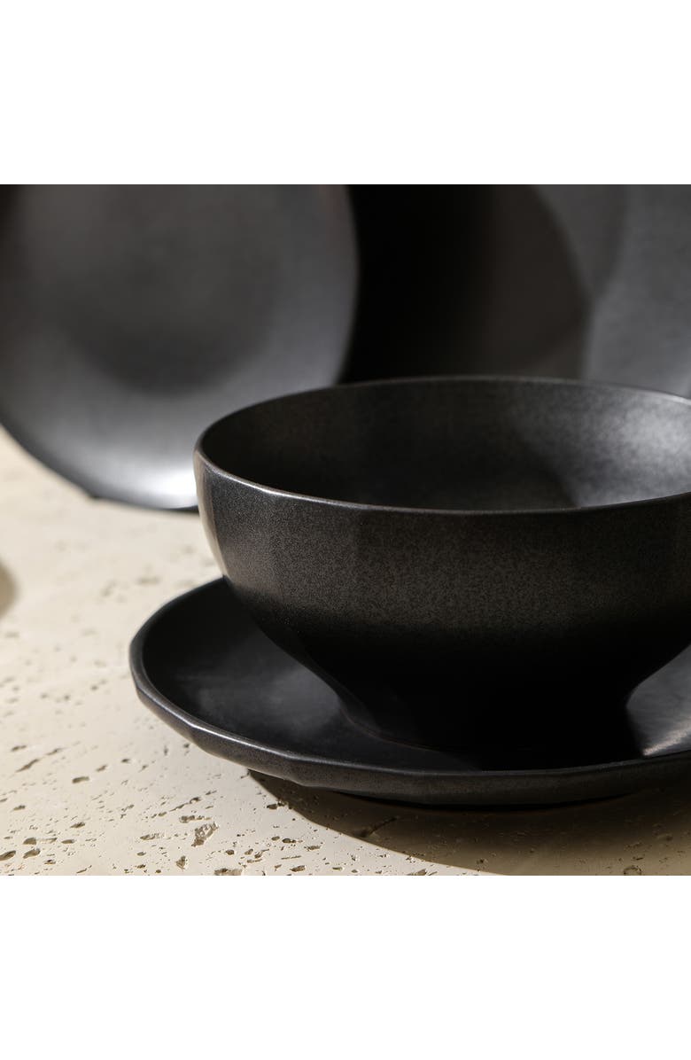 Stone Lain Rio Stoneware 4-Piece Bowl Set, Alternate, color, Black