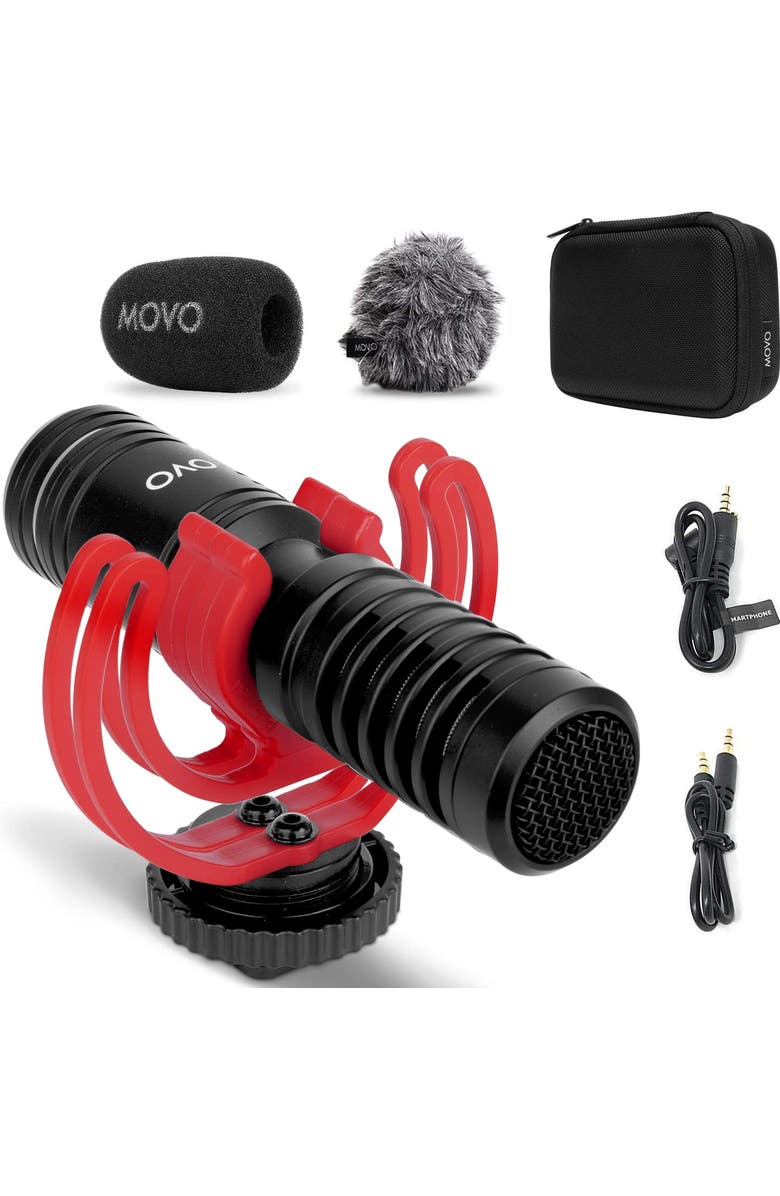 MOVO VXR10-PRO Supercardioid Shotgun Microphone for Cameras and Smartphones, Main, color, Black