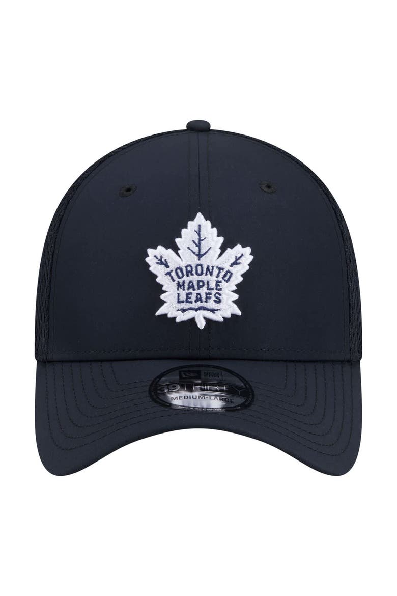 Men's New Era  Navy Toronto Maple Leafs Logo 39THIRTY Flex Hat, Alternate, color, Navy