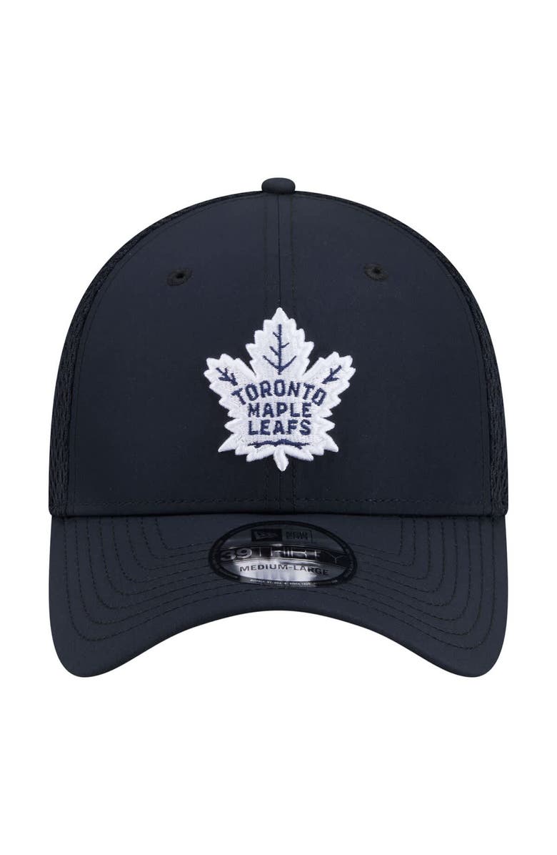 New Era Men's New Era Navy Toronto Maple Leafs Logo 39THIRTY Flex Hat, Alternate, color, Navy