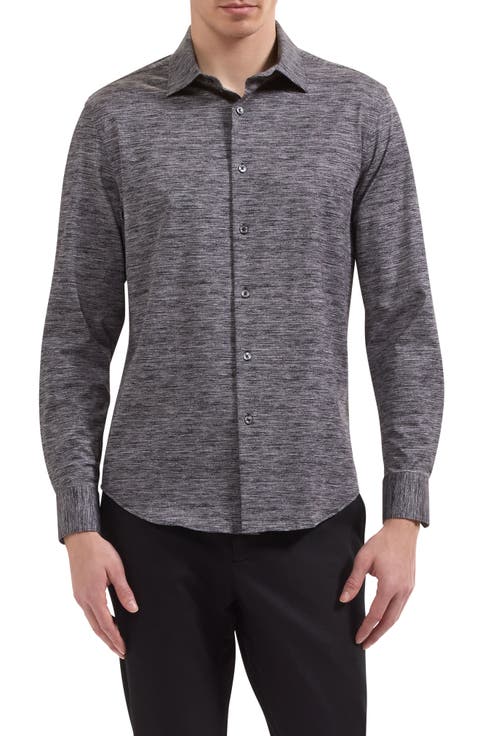 James OoohCotton® Heathered Button-Up Shirt
