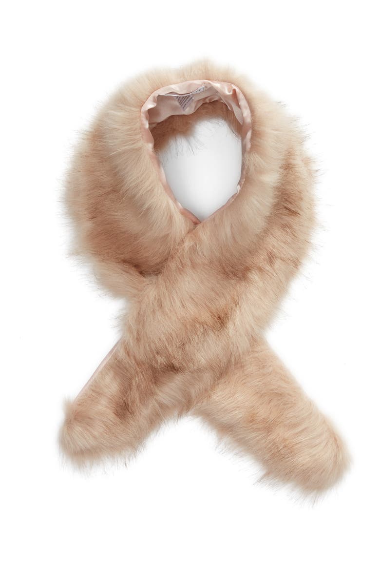 Faux Fur Stole, Alternate, color, BLUSH