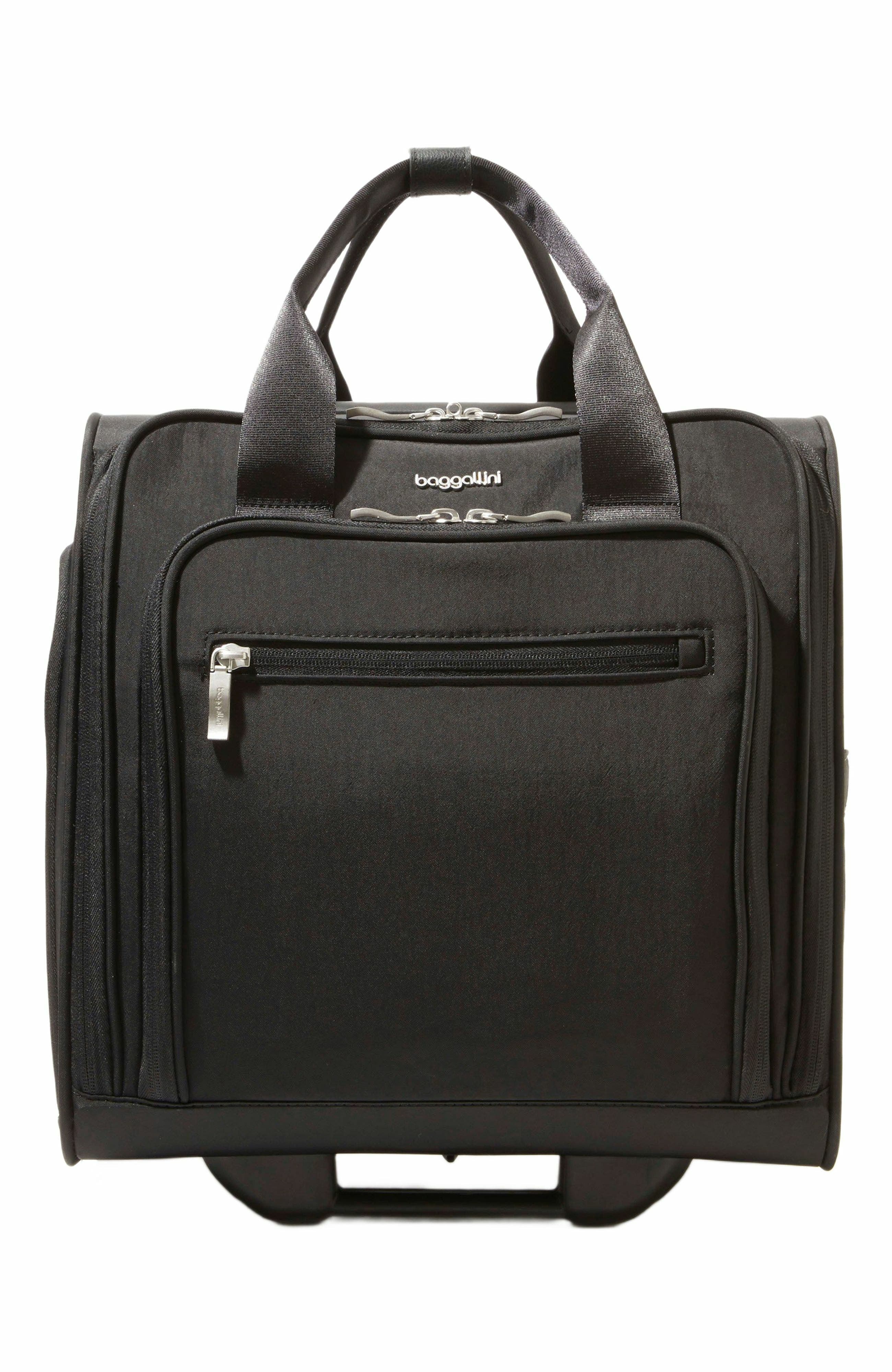 BAGGALLINI 2 Wheel Underseater Carry-On Suitcase, Alternate, color, Black
