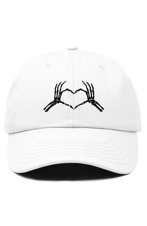 Skeleton Heart Embroidered Dad Hat