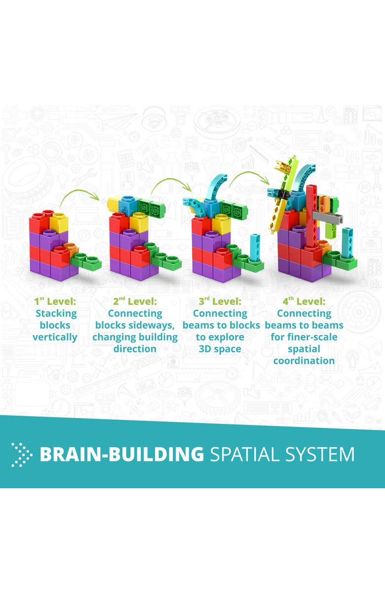 Engino Qboidz Baby My First Steps Large 72 Piece Brick Set, Alternate, color, Multicolored